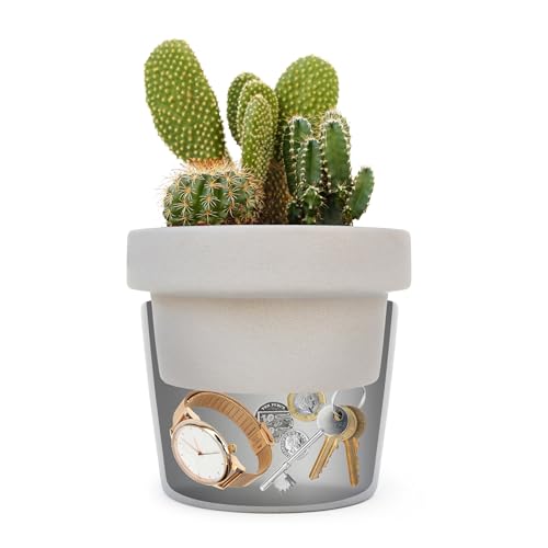 Suck UK Hidden Storage Plant Pot - Key Hider - Hide A Key Planter - Diversion Safe - Fake Plant Secret Storage - Secret Stash - Ceramic Flower Pot Hidden Compartment - Money Hideaway - Cash Box - Image 2