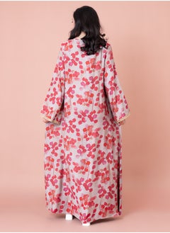 اكسا جلابية عصرية مطرزة IK1029 احمر  - Image 4
