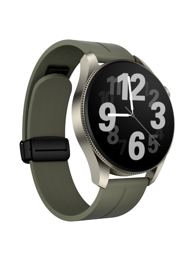 Outbox OB12 Smart Watch 1.43″ AMOLED Display, Bluetooth Calling, Sleep & Fitness Tracking, Multi-Sports, Stylish Design with Extra Strap, Android & iOS – Green - Image 2