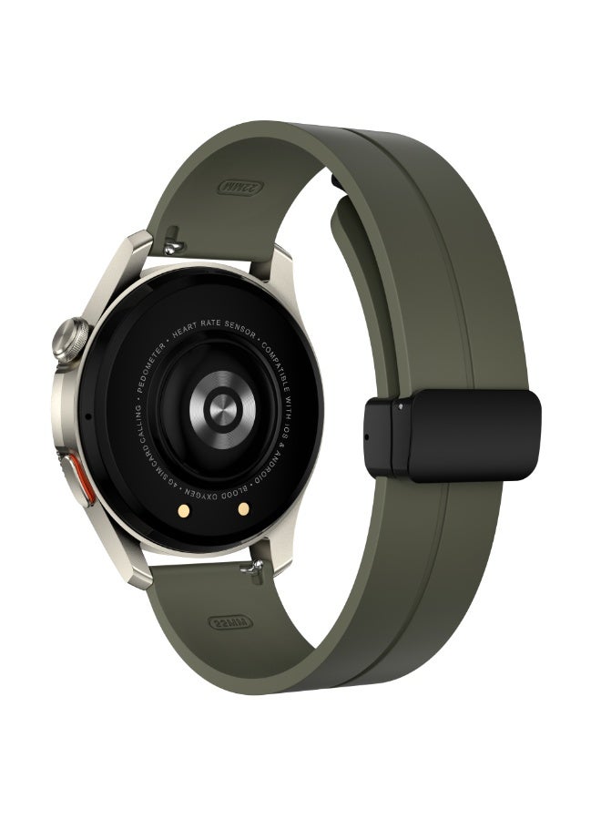 Outbox OB12 Smart Watch 1.43″ AMOLED Display, Bluetooth Calling, Sleep & Fitness Tracking, Multi-Sports, Stylish Design with Extra Strap, Android & iOS – Green - Image 5