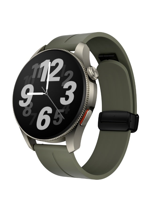 Outbox OB12 Smart Watch 1.43″ AMOLED Display, Bluetooth Calling, Sleep & Fitness Tracking, Multi-Sports, Stylish Design with Extra Strap, Android & iOS – Green - Image 1
