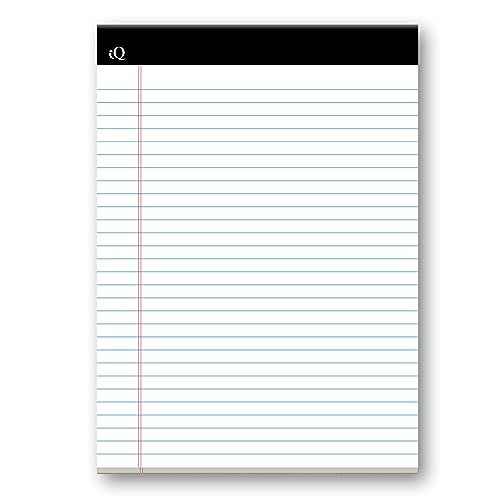 iScholar دفاتر iScholar iQ القانونية، بيضاء، مسطرة عريضة، 8.5" × 11.75"، 50 ورقة لكل دفتر، عبوة من 3 دفاتر (68113) - Image 4