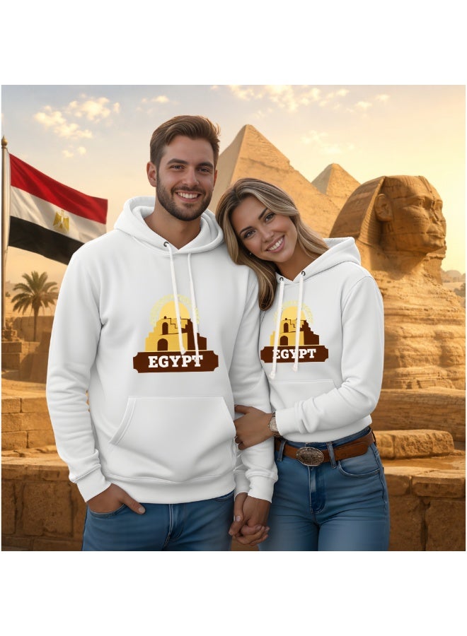 Egypt Skyline Hoodie - Soft Cotton Pullover - Egypt Hoodie for Men and Women - Long Sleeve with Drawstring and Pockets - Perfect for Travel - Image 3