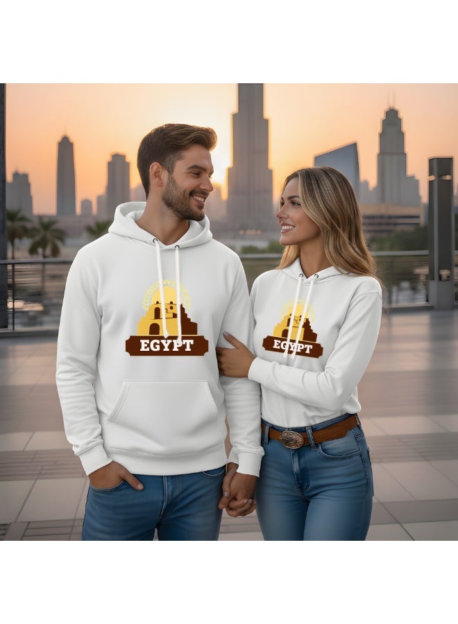 Egypt Skyline Hoodie - Soft Cotton Pullover - Egypt Hoodie for Men and Women - Long Sleeve with Drawstring and Pockets - Perfect for Travel - Image 5
