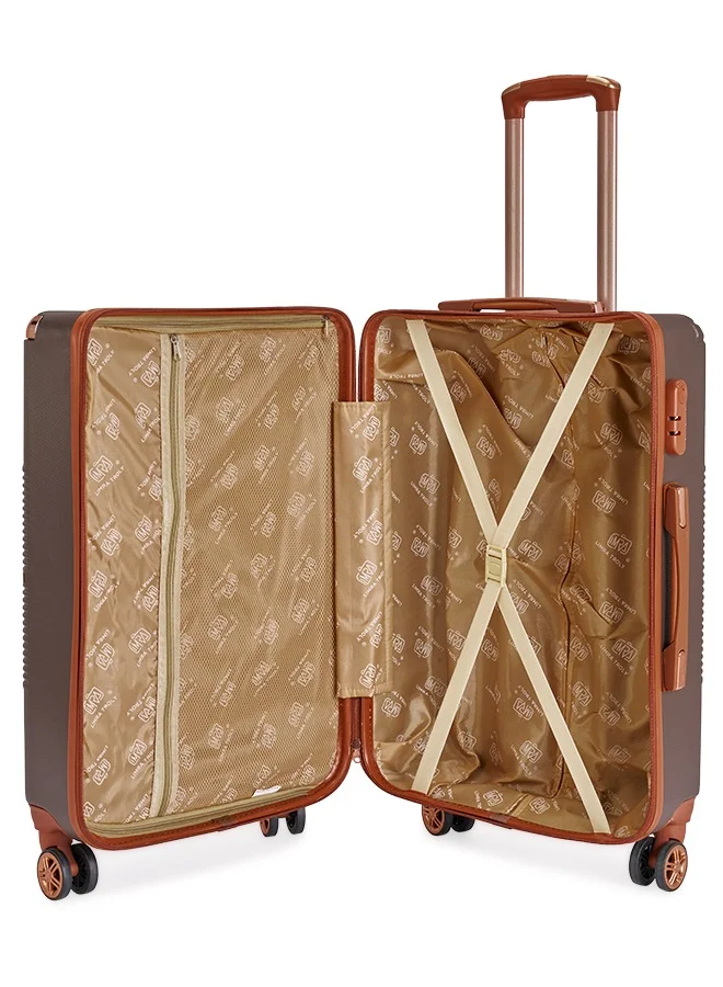 LIMRA Luggage set 5 pieces travel Bags with a distinctive design from limra Brown