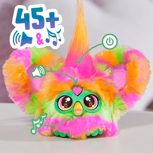 Furby Furblets Par-Tay Mini Friend, 45+ Sounds, Disco Music, Speaks Only Furbish, Electronic Plush Toys for Girls & Boys, Interactive Pets, Multicolor, 6+ - Image 3