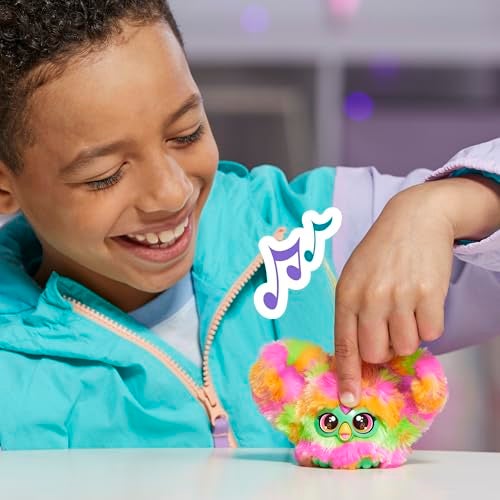 Furby Furblets Par-Tay Mini Friend, 45+ Sounds, Disco Music, Speaks Only Furbish, Electronic Plush Toys for Girls & Boys, Interactive Pets, Multicolor, 6+ - Image 4