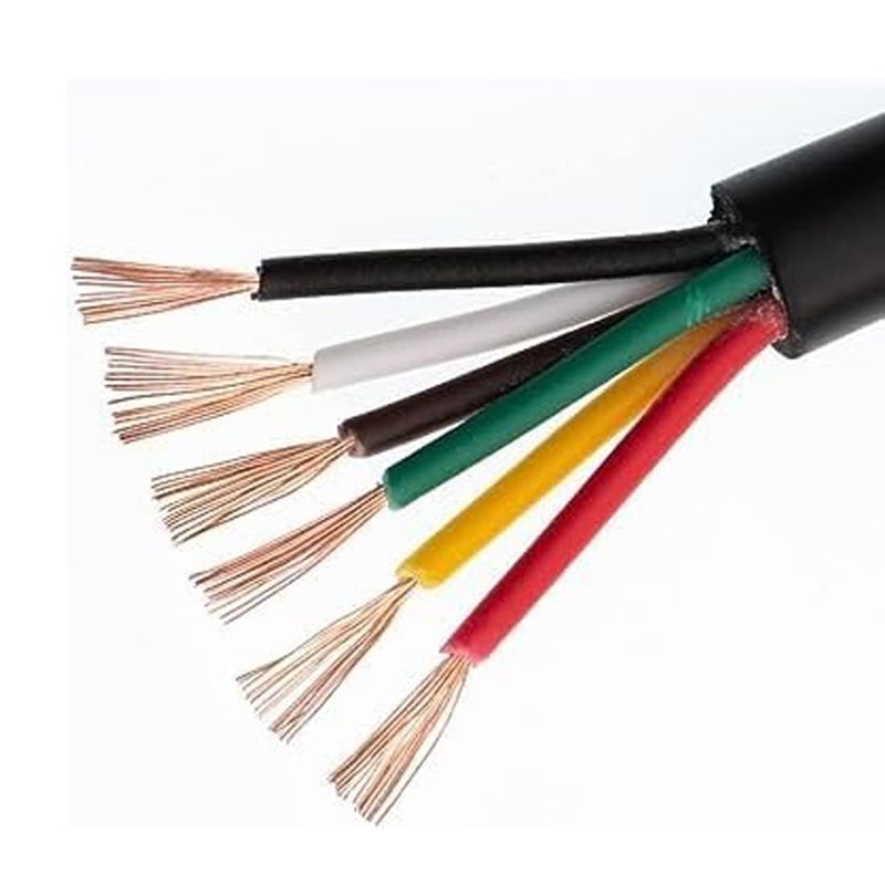 ELECTRRIUS كابل نحاسي دائري من ELECTRRIUS بحجم 15 مم × 6 نواة مع علامة ISI للاستخدام المنزلي والصناعي للوصلات الكهربائية حتى 1100 فولت، الطول 5 متر - Image 1