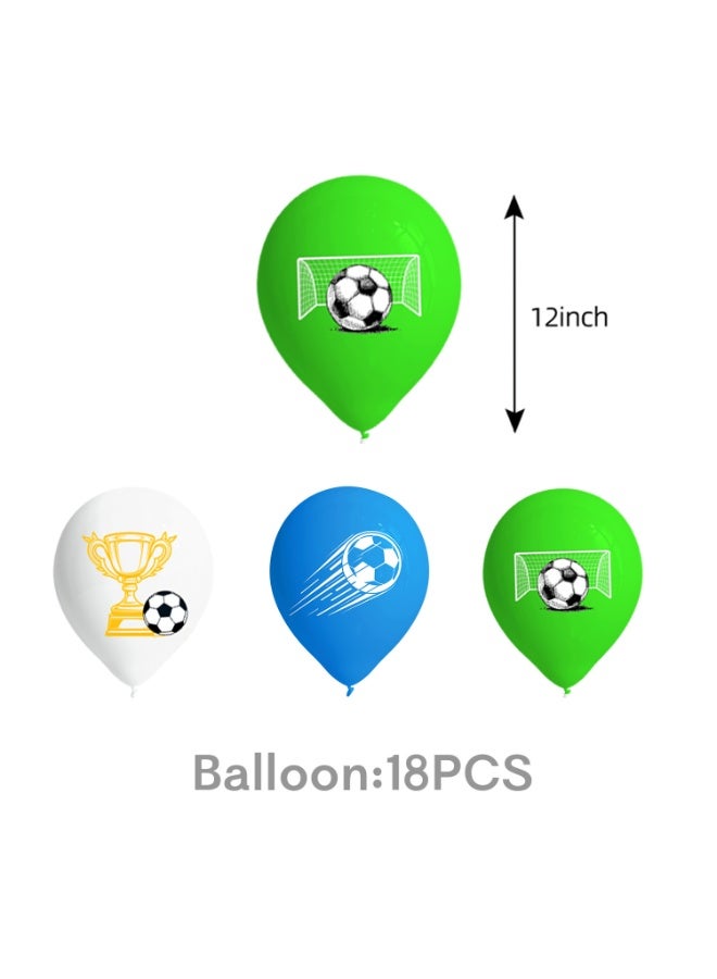 general Blue Soccer Theme Birthday Party Disposables Set - Image 2