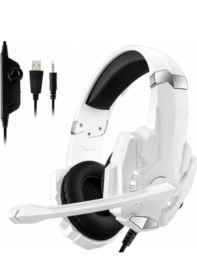 ELTRAZONE G9000 Pro Gaming Headset for PC – Stereo Over-Ear Headphones with Noise-Cancelling Mic, 3.5mm AUX, RGB LED Lights, Comfortable Design for PS5, PS4, Mac & Nintendo Switch - Image 1