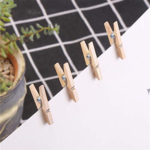Nisco 20 Pcs Mini Wooden Clips, Multi-Function Cloth pins, Photo Paper Peg, Pin Craft Clips for Home School Arts Crafts Decor, Size: 3.5 cm - Image 5