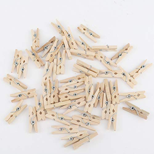 Nisco 20 Pcs Mini Wooden Clips, Multi-Function Cloth pins, Photo Paper Peg, Pin Craft Clips for Home School Arts Crafts Decor, Size: 3.5 cm - Image 4