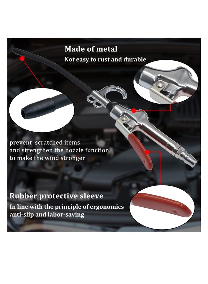 Generic Air Blow Gun with 7.5 Metre Recoil Hose, PU Spring Tube Dust Gun Set, Truck Dust Air Blow Gun Kit, Long Air Hose Coil Air Seat Blow Gun Kit, Air Duster Blow Gun Dust Cleaner with Long Nozzle  - Image 3