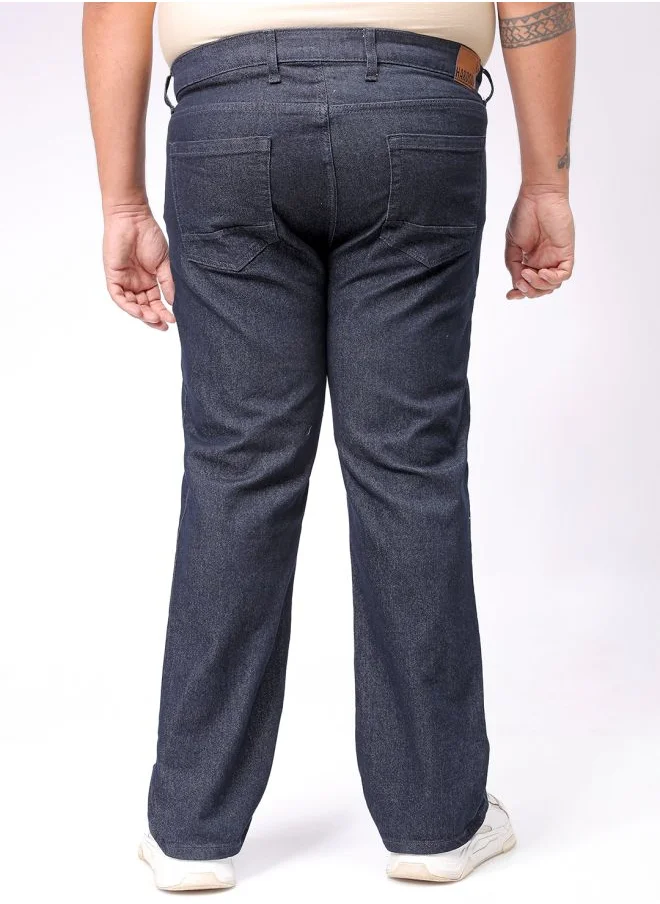 HARDSODA Men Plus Size Bootcut Solid Mid-Rise Stretchable Jeans