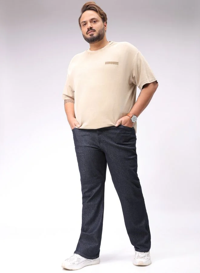 HARDSODA Men Plus Size Bootcut Solid Mid-Rise Stretchable Jeans