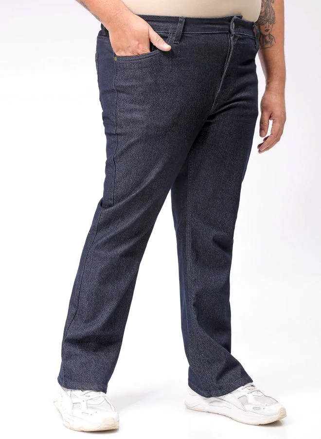 HARDSODA Men Plus Size Bootcut Solid Mid-Rise Stretchable Jeans