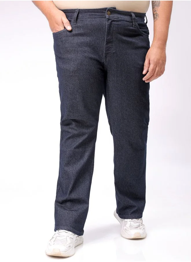 HARDSODA Men Plus Size Bootcut Solid Mid-Rise Stretchable Jeans