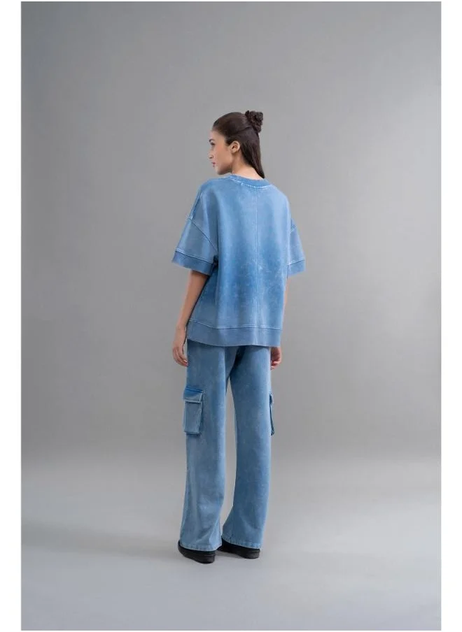 نسيسيرا Denim Wash 100% Cotton Terry Co-ord Set
