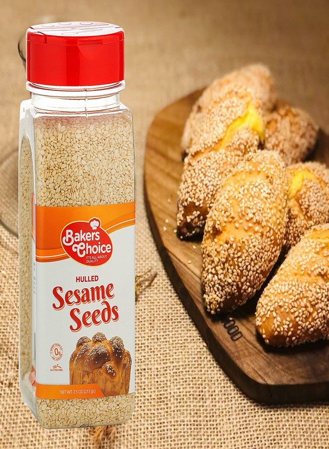 Baker's Choice بذور السمسم المقشرة من بيكرز تشويس - للخبز والطبخ - توابل طعام طبيعية بالكامل - عبوة قابلة لإعادة الإغلاق - خالية من الغلوتين، كوشير - 7.5 أونصة (213 غرام) - Image 4