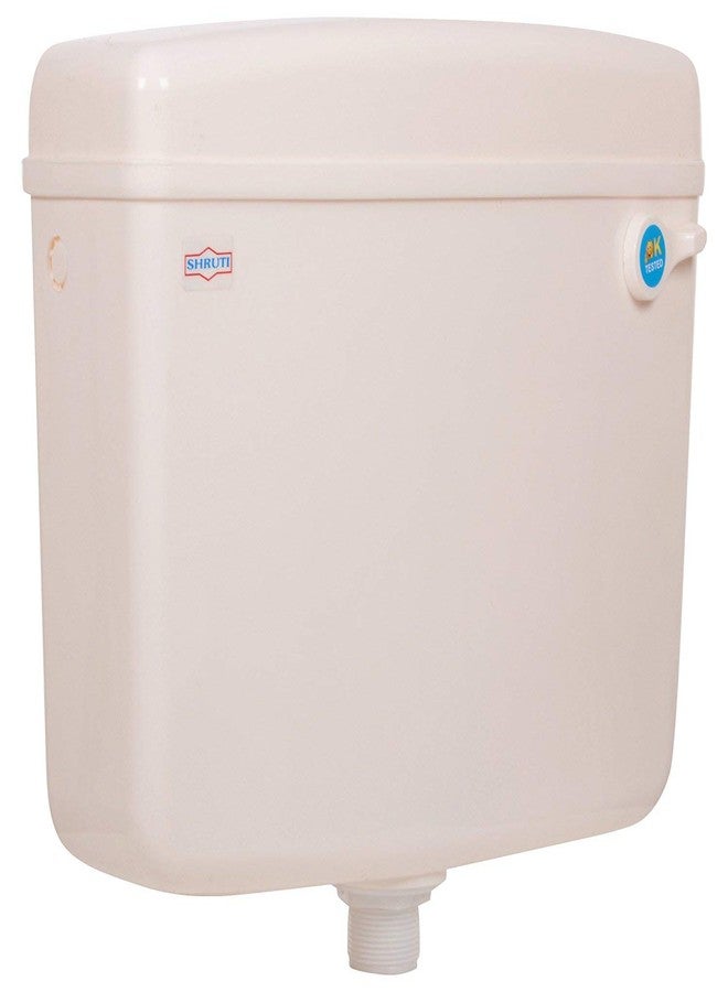 SHRUTI PVC Aqua Flow Flushing Cistern Flush Tank Ivory 10.Liter Capacity with Free PVC Health Faucet Continental Type With PVC Full Flexible Full Silver Shower Tube 3.Meter & ABS Chrome Plated Stand - 2249 Ivory-1176-1168 Full Cp - Image 2