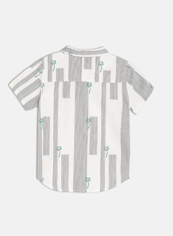 Miniklub Boys Striped Cotton Collared Shirt