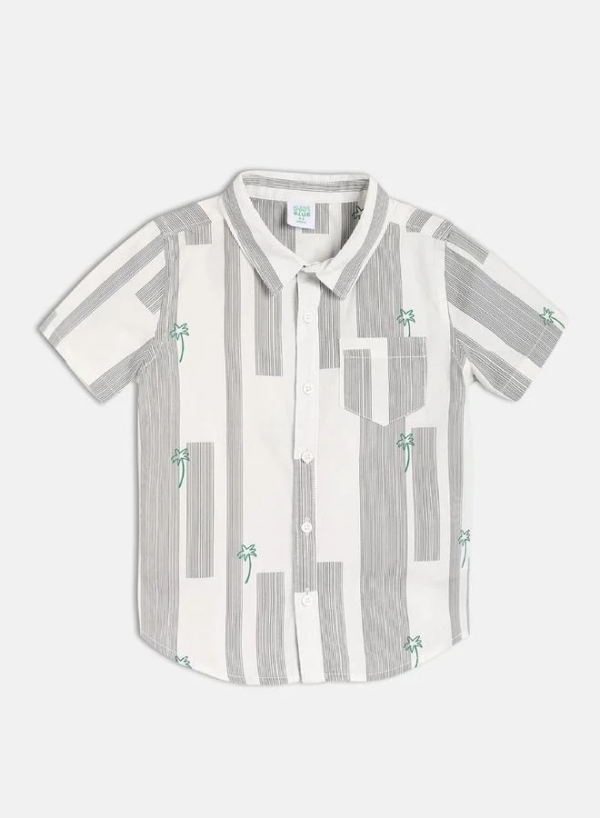 Miniklub Boys Striped Cotton Collared Shirt