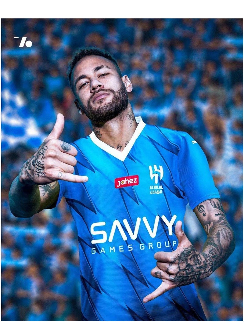 M MIAOYAN M MIAOYAN Neymar Riyadh Crescent No. 10 jersey football jersey suit match training jersey - Image 1