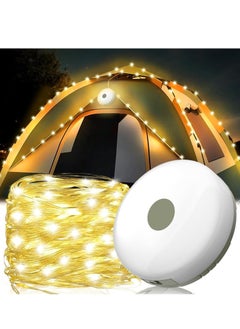ELTRAZONE ELTRAZONE Portable Retractable Camping String Lights, Outdoor String Lights, 10 m Waterproof LED String Lights, Portable Outdoor for Party, Camping, Garden, Warm 