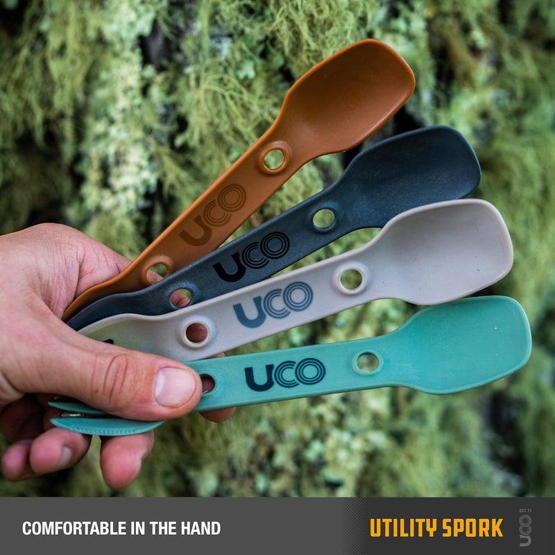 UCO Utility Spork 3-in-1 Combo Spoon-Fork-Knife Camping Utensil, 4-Pack - Image 5