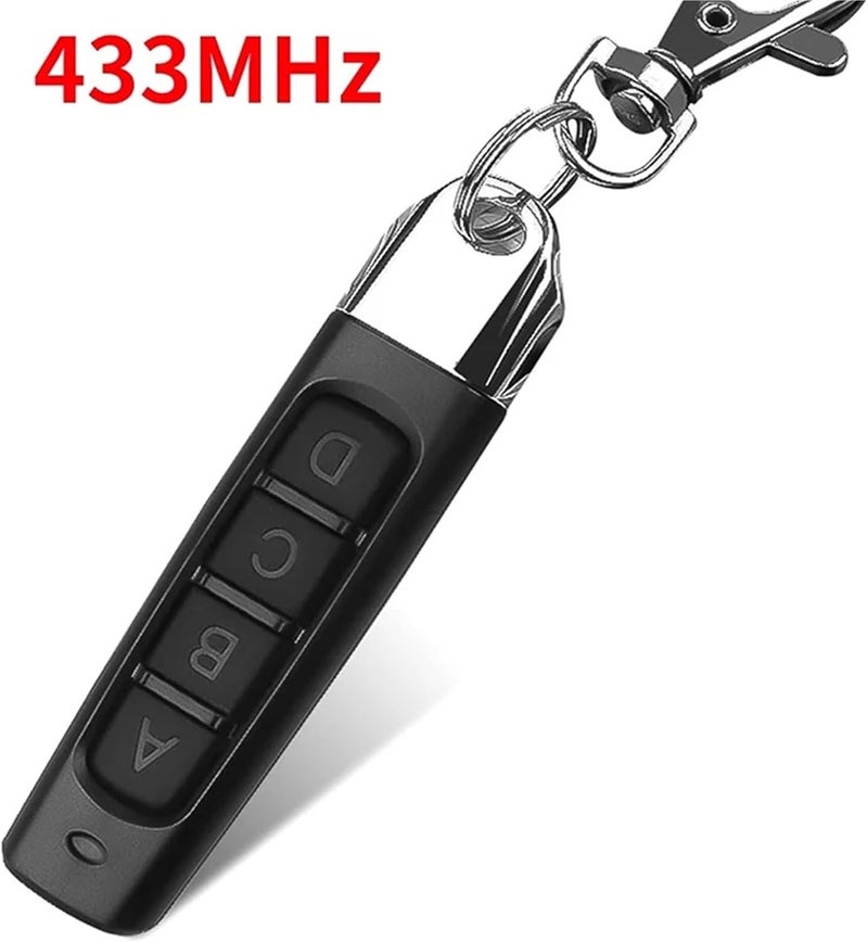 Garage Door Remote, 433MHz Auto Copy Remote Control 4 Channel Code Garage Gate Door Opener Controller Duplicator Cloning Car Key(Red-Black) - Image 3