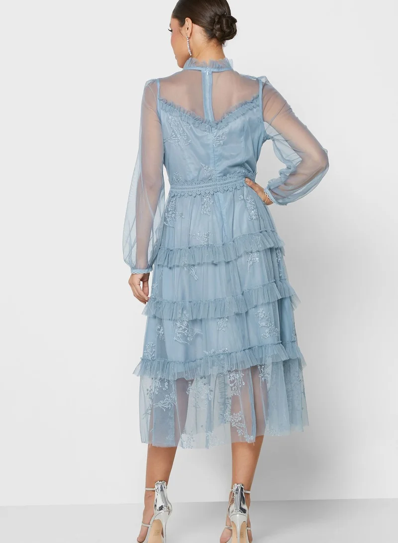 Ella Limited Edition Embossed Tulle Dress