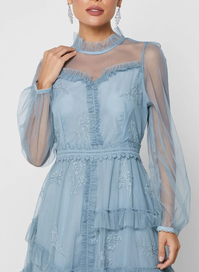 Ella Limited Edition Embossed Tulle Dress