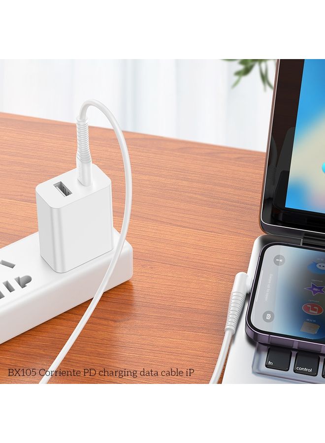 بوروفون Borofone BX105 27W USB-C / Type-C إلى 8 دبوس كبل بيانات الشحن السريع ، الطول: 1M (رمادي) - Image 5