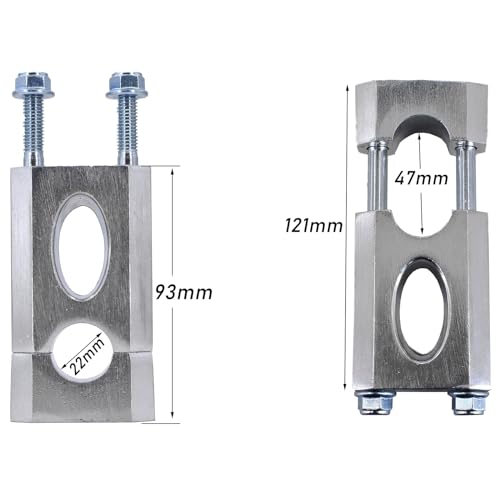 PPR PIT PRO RACING Motorcycle Handlebar Risers, 7/8" 22 mm Handlebar Mount Clamp Risers Replacement for SSR CRF 110 125cc Razor MX350 Dirt Pit Bike Coleman Mini Bike BT200X CT200U-EX MB200 Motovox MBX10 Parts (Silver) - Image 3