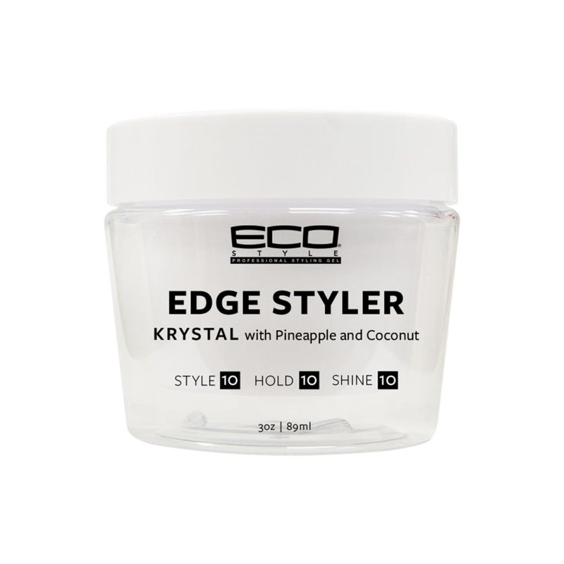 Eco Style Krystal Styling Pomade with Pineapple & Coconut â€“ Lightweight Hold, Shine & Frizz Control, 3 oz