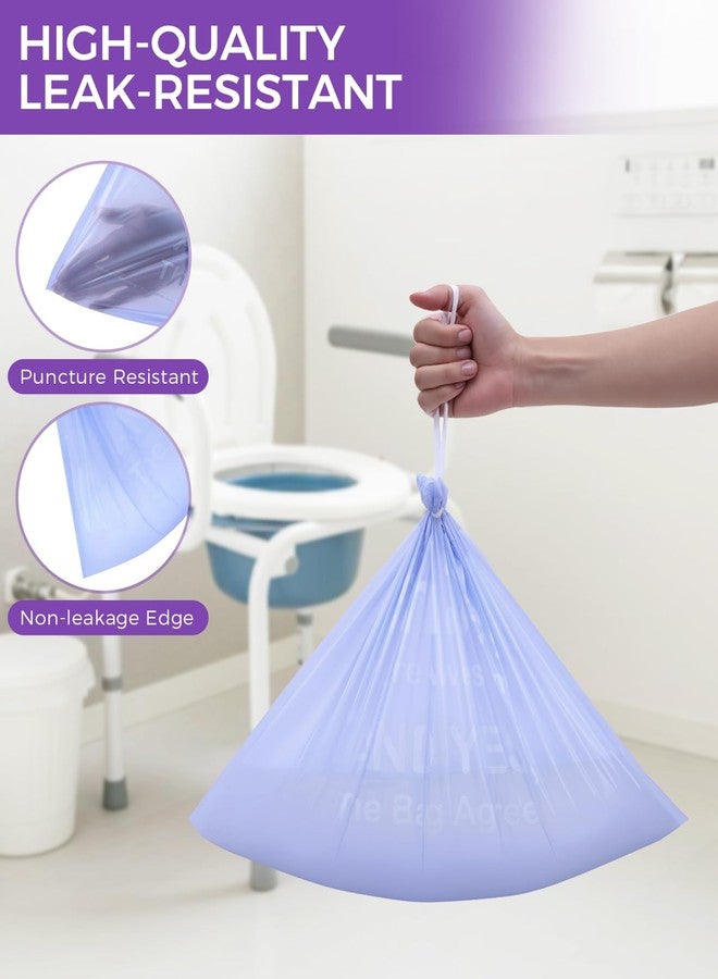 AWoHH 100 Pcs Bedside Commode Liners with Absorbent Pads, Tear-Free Leak-Proof Lavender Scented Commode Liners and Pads, Odor-Free Portable Toilet Liners & Potty Chair Bags for Disposable Adult, Bedpan - Image 2