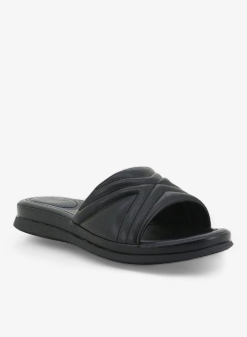 Bata Comfit Embossed Slip On Sandals - Image 1