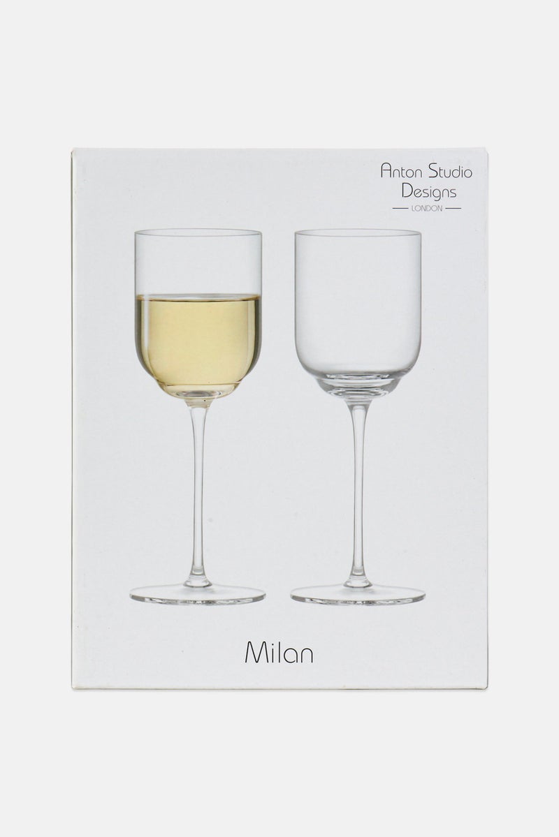 Anton Studio Designs 2 Pieces Milan Beverage Glasses, Transparent - Image 1