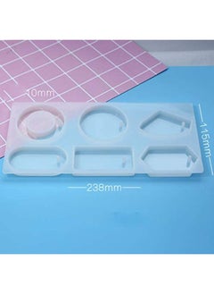 KUYING 6-Piece Silicone Mold Cavity Cabochon Gemstone Polymer Clay Crafting Jewelry Set  - Image 5