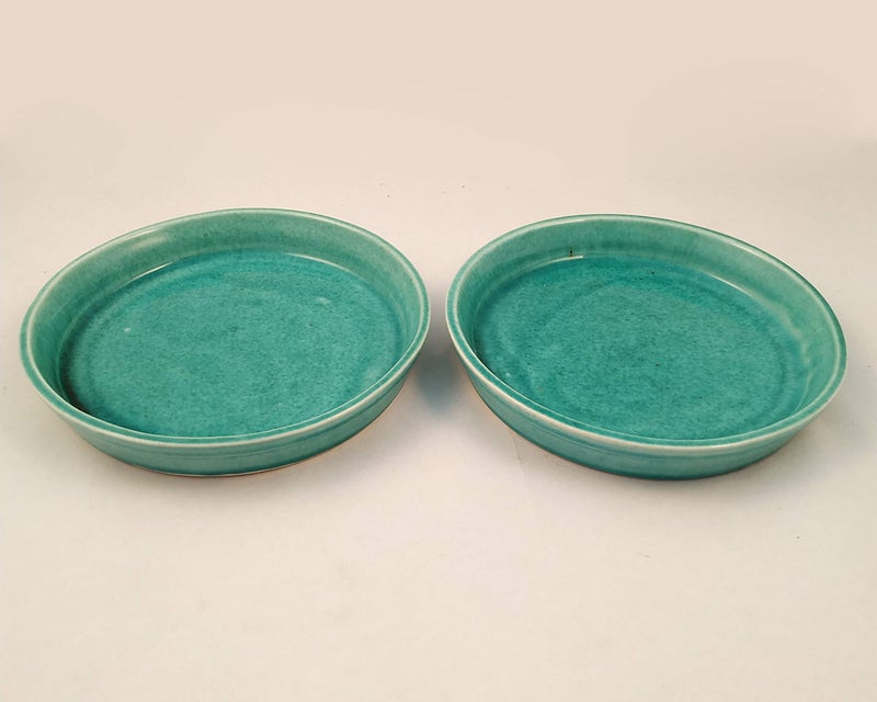 Lasaki Circular Plate Tray (Set of Two) for Ceramic Pots for Indoor Plants,Planters,Flower pots,gamla(Color:Blue)(D:16 cm, H:2 cm) R6(Plants not Included) - Image 3