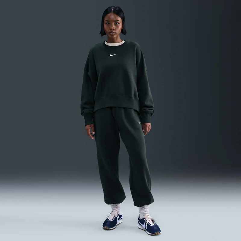 Nike Green Women's Sportswear Phoenix Fleece Sweatshirt for Women | Best Price UAE