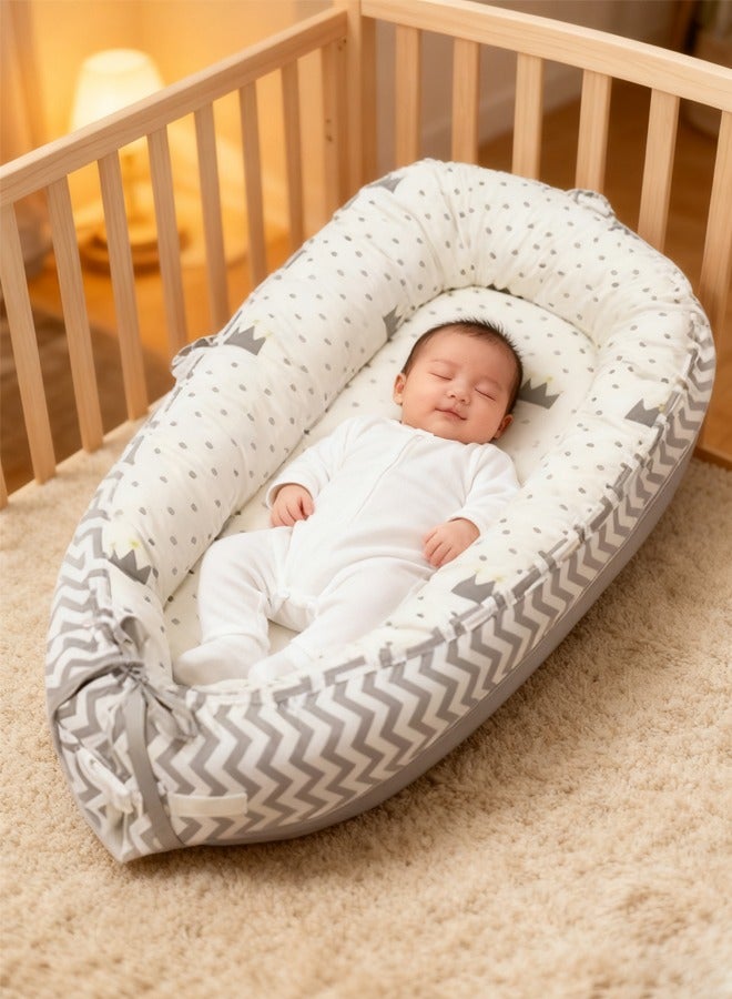 لو.بيبي.في  سرير محمول فائق النعومة وقابل للتهوية للأطفال حديثي الولادة على شكل شرنقة - Image 1