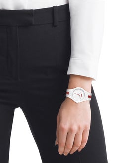 HUGO BOSS ساعة يد نسائية أنالوج دائرية من السيليكون 1540164 - 36 مم  - Image 4