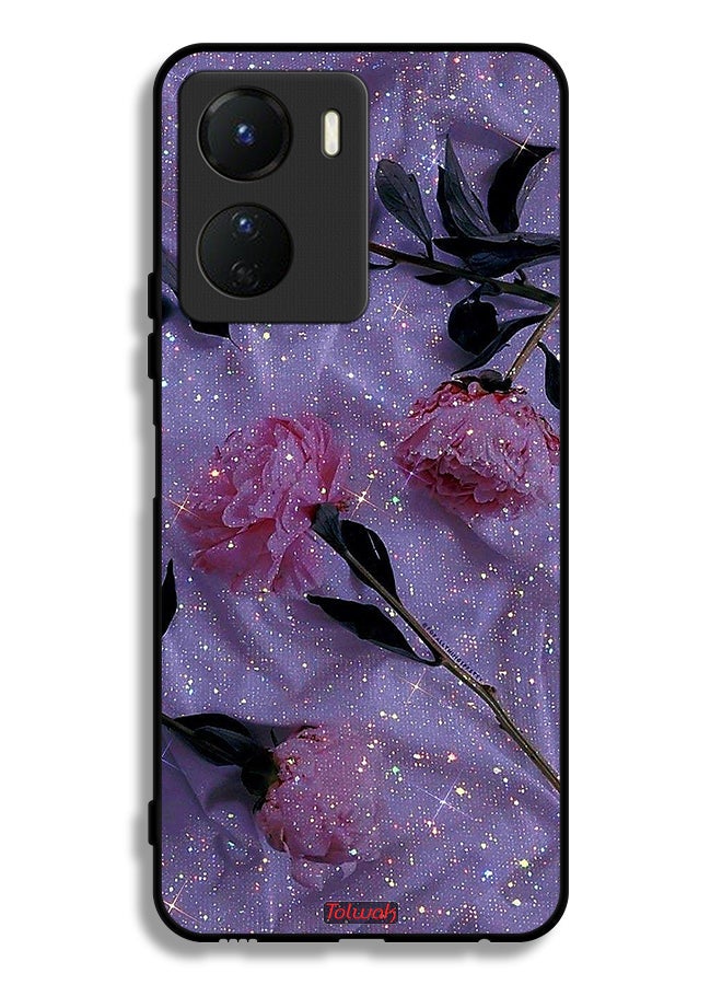 Tolwak Vivo Y16 Protective Case Cover Glitter Roses - Image 1