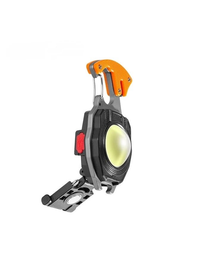 Portable Mini LED Small Work Light Keychain Flashlight 7 Modes 800 Lumens Rechargeable Inspection Lights with Bottle Opener Magnetic Base for Camping Repair Emergency Lighting - Image 2