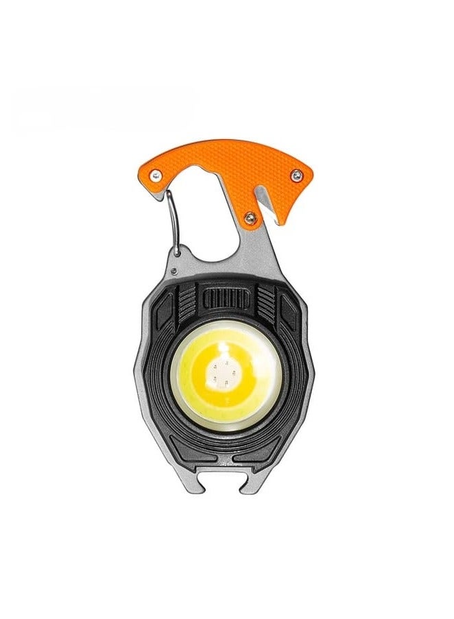 Portable Mini LED Small Work Light Keychain Flashlight 7 Modes 800 Lumens Rechargeable Inspection Lights with Bottle Opener Magnetic Base for Camping Repair Emergency Lighting - Image 4