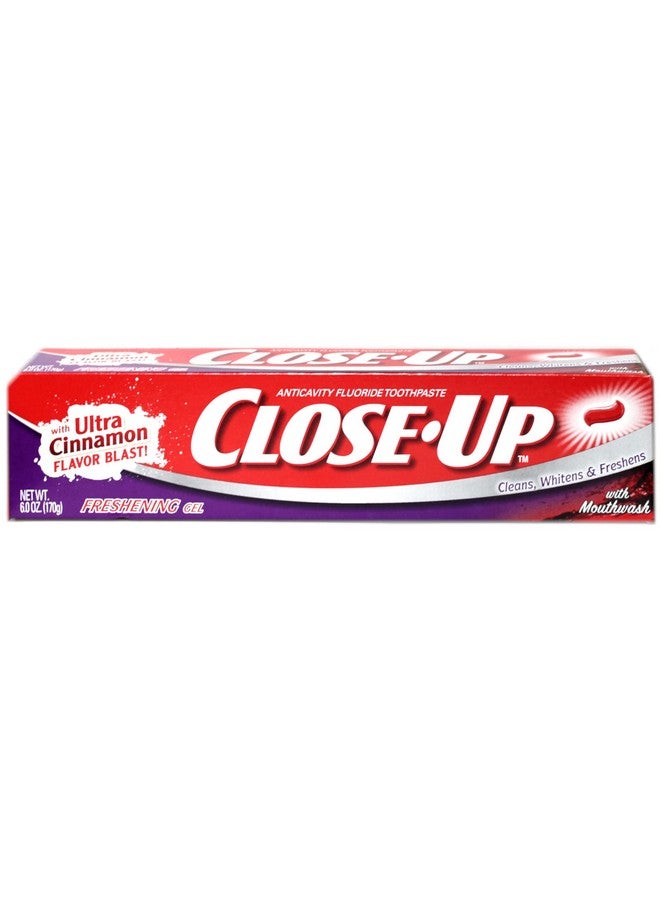Close Up Close-Up Toothpaste, Refreshing Red Gel, Anticavity Fluoride, Cinnamon, 6 Ounce (Pack of 6) - Image 2