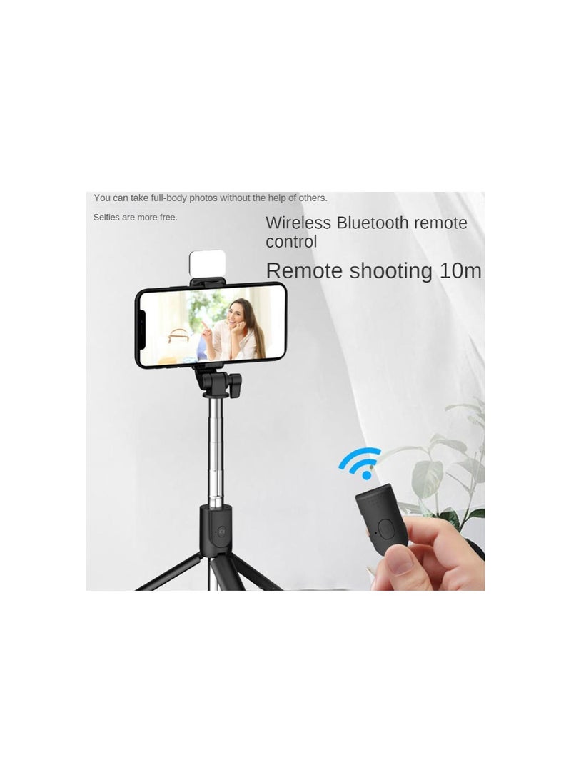 silvercnc - 6 in 1 Wireless Bluetooth Selfie Stick, Admissioni Selfie Stick, 360° Rotating Retractable Selfie Stick Tripod, Folding Integrated Tripod Phone Stand with Light (Blue) - Image 1