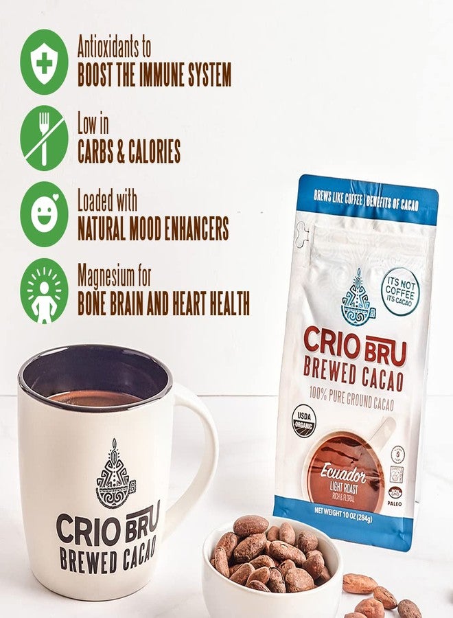 Crio Bru Maya Light Roast | Organic Healthy Brewed Cacao Drink | Great Substitute to Herbal Tea and Coffee | 99% Caffeine Free Keto Whole-30 Low Calorie Honest Energy | Brew and Enjoy Hot or Iced (10oz) - Image 4