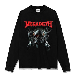 Megadeth rock heavy metal band retro high street print European and American VINTAGE short sleeve loose heavy T-shirt black long sleeve - pzsku/Z4BDBAAC10CA52675AFDEZ/45/1750433187/2e2a2821-0874-4f65-8ad5-e2983f82ea93